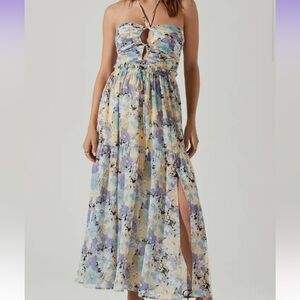 ASTR Blue green Floral Dress
